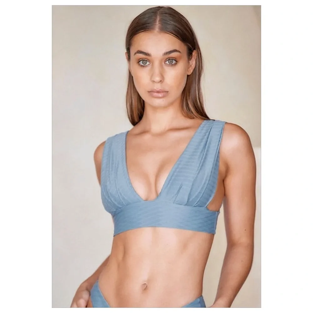 Monday Swimwear Aruba Top Cerulean Blue NWT